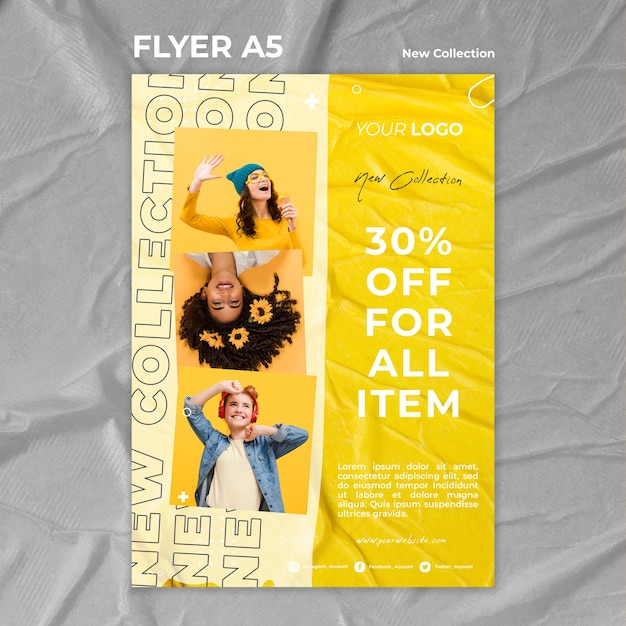 New collection concept flyer template