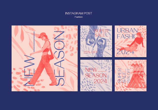 Free PSD new fashion collection template