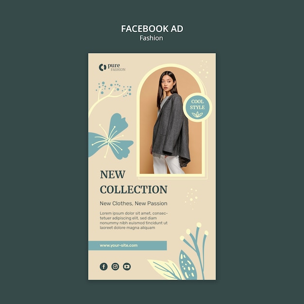 Free PSD new fashion collection template