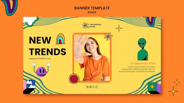 Free PSD new fashion trends banner template