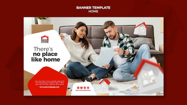 Free PSD new home banner template