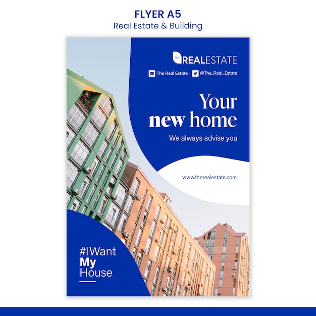 Free PSD new home flyer template