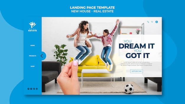 New house real estate landing page