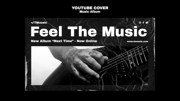 New music album youtube cover template