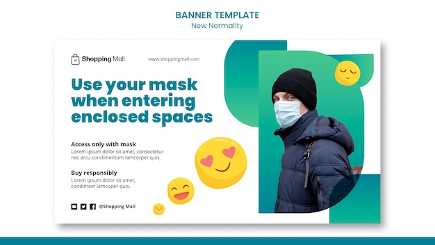 Free PSD new normality banner design template