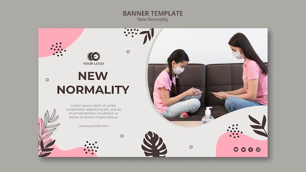 Free PSD new normality banner template style