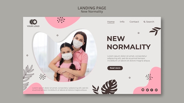 New normality landing page style