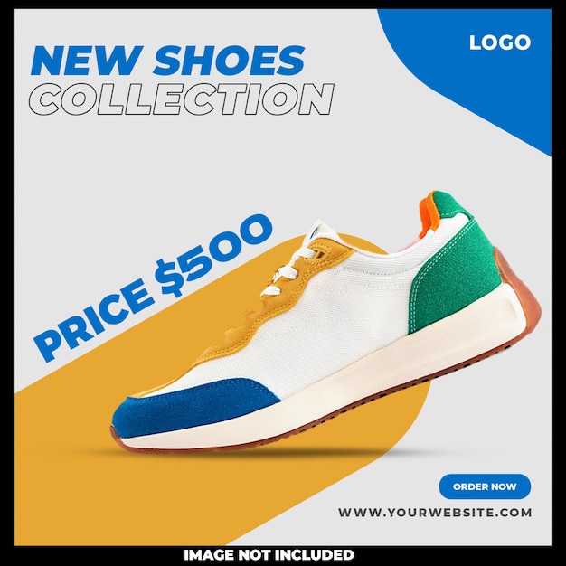 Free PSD new shoes collection social media post template design