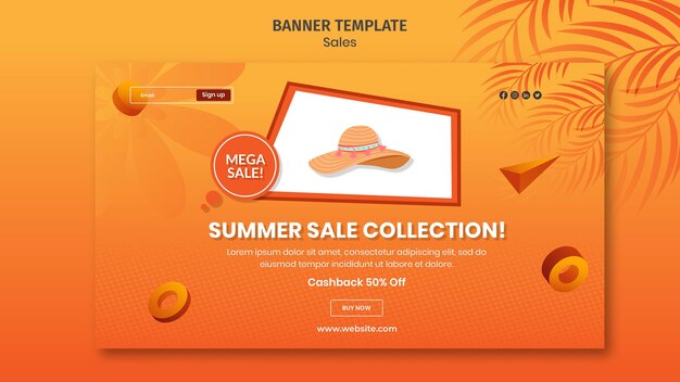 New summer collection banner template