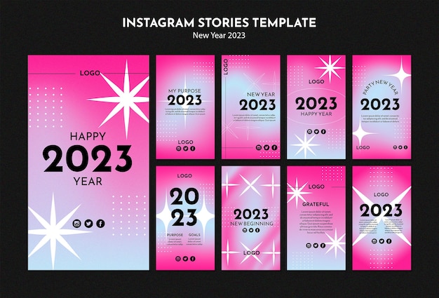 New year celebration instagram stories