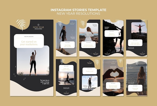 New year resolutions instagram stories