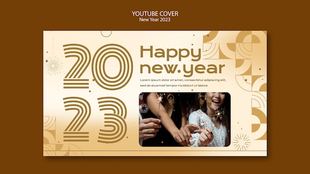 Free PSD new year template design