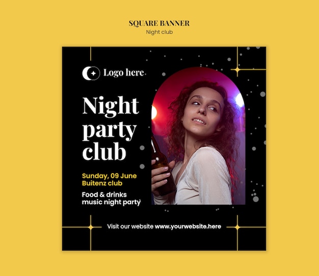 Free PSD night club template design