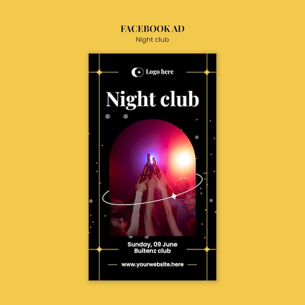 Free PSD night club template design