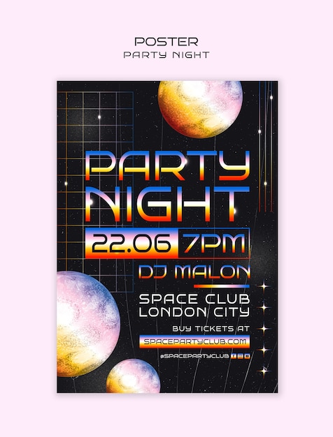 Free PSD night club template design