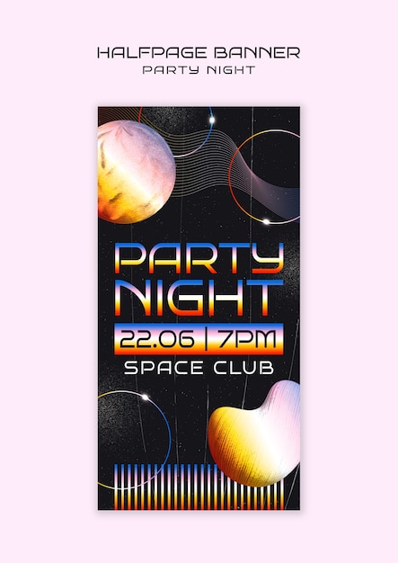 Free PSD night club template design