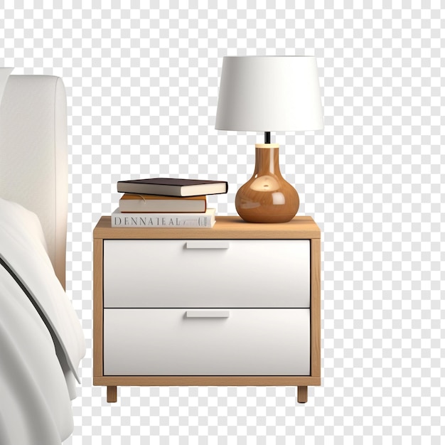 Free PSD nightstand isolated on transparent background