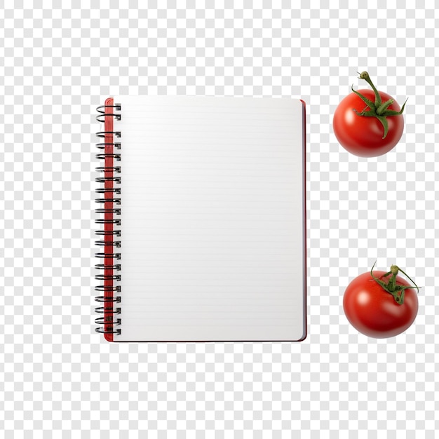 Free PSD notebook isolated on transparent background