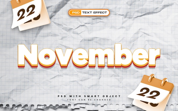 November Text Effect