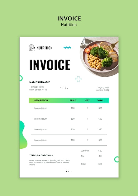 Free PSD nutrition template design