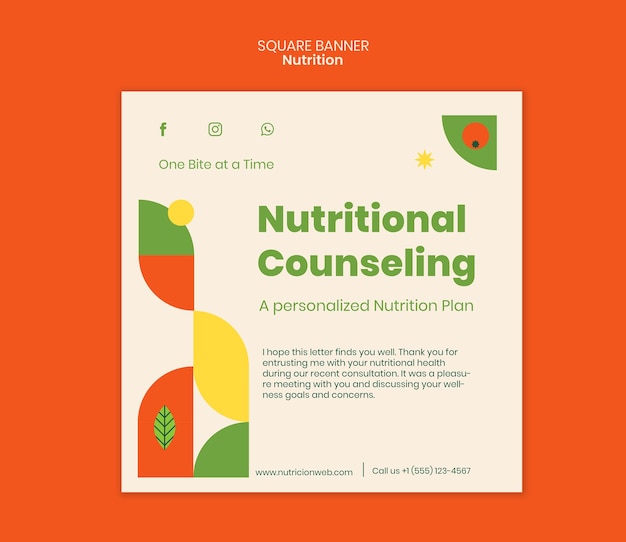 Free PSD nutritional counseling  template