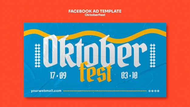 Free PSD oktoberfest celebration facebook template