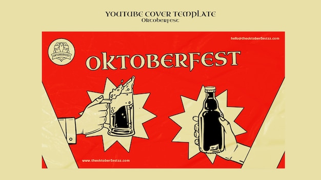 Free PSD oktoberfest celebration youtube cover template