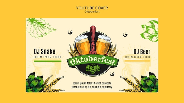 Free PSD oktoberfest celebration youtube cover