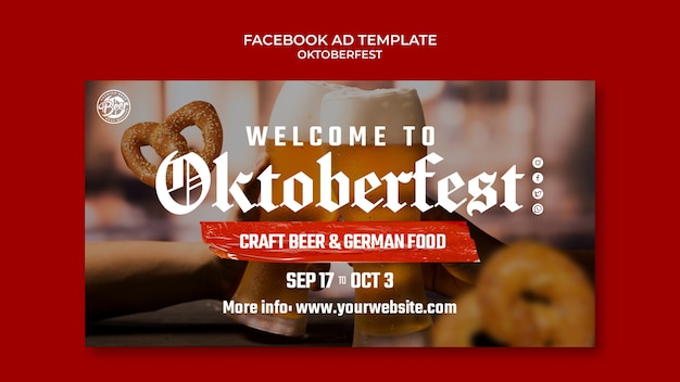 Oktoberfest facebook ad template design