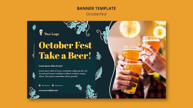 Free PSD oktoberfest festival banner template