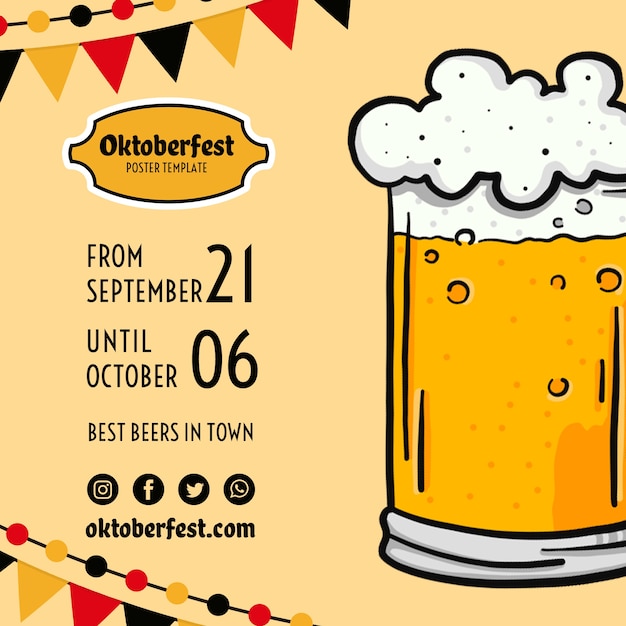 Free PSD oktoberfest flyer template