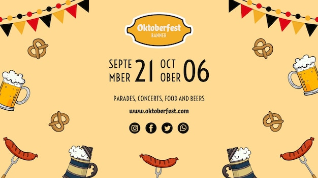 Free PSD oktoberfest flyer template