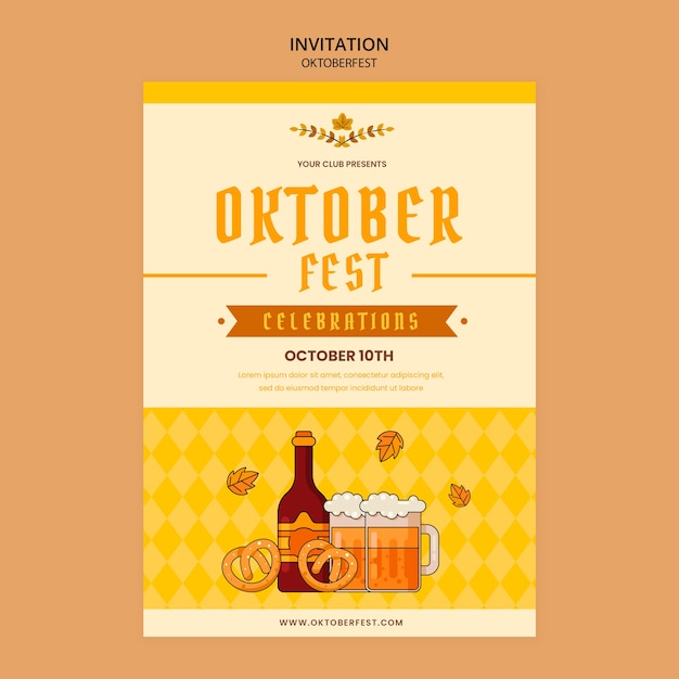 Oktoberfest invitatoin template design