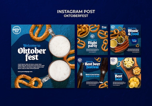 Free PSD oktoberfest template design