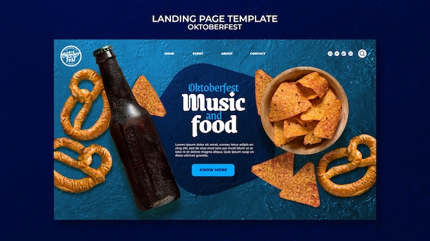 Free PSD oktoberfest template design