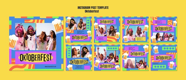 Free PSD oktoberfest template design