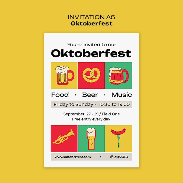 Free PSD oktoberfest template design