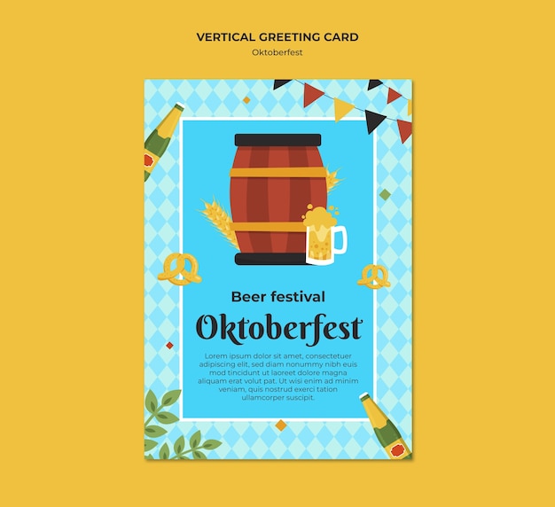 Free PSD oktoberfest template design