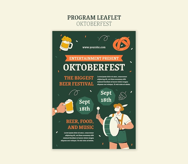 Free PSD oktoberfest template design