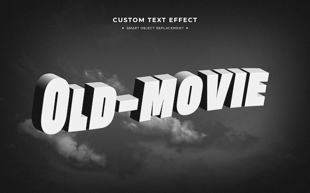 Old movie effect with a black and white background