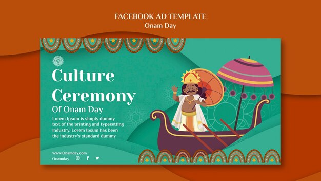 Onam social media promo template with people dancing