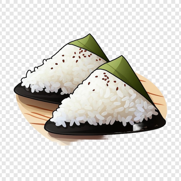 Free PSD onigiri isolated on transparent background