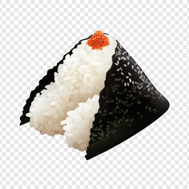 Free PSD onigiri isolated on transparent background