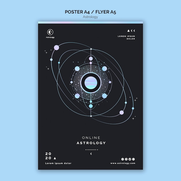 Free PSD online astrology poster template