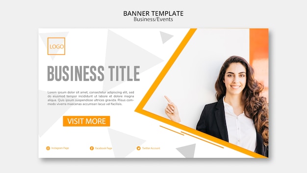 Online banner template concept for companies