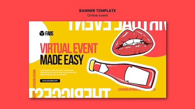 Online event banner template