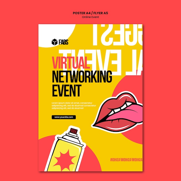 Online event poster template