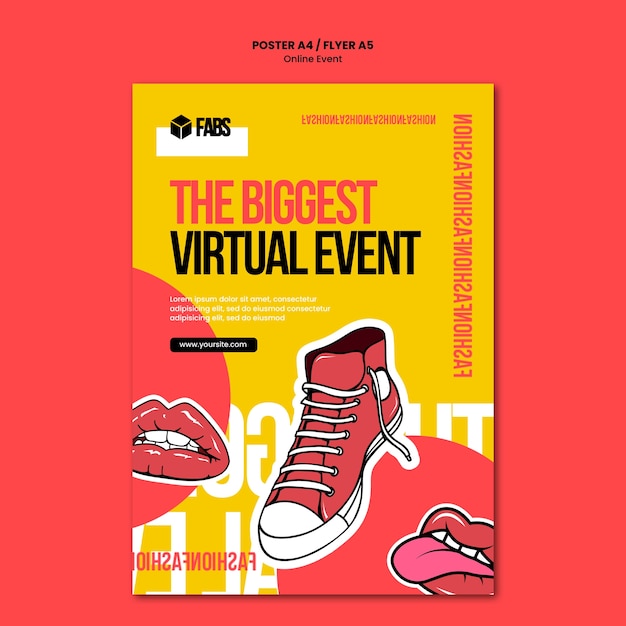 Online event poster template