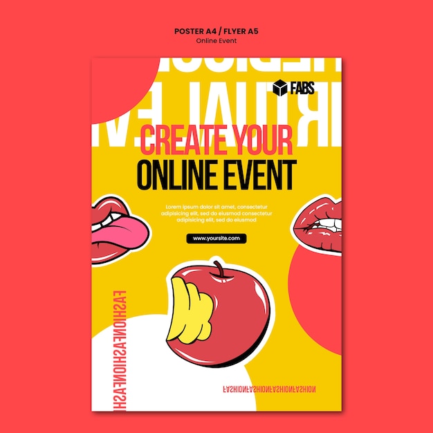 Online event poster template