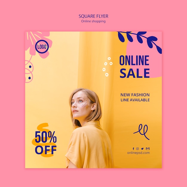 Online sale flyer template